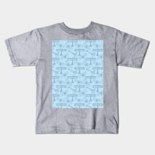 Airplanes for Days Continuous Pattern Kids T-Shirt